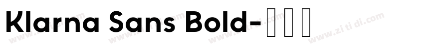 Klarna Sans Bold字体转换